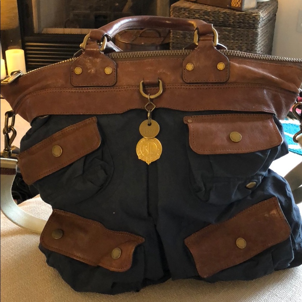 Ralph Lauren tote with leather trim